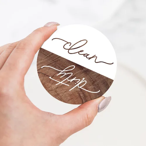 Miniatura 2 de ThreeKin - Imán limpio y sucio para lavavajillas, regalo de utensilios de cocina, fácil de leer, fuerte indicador magnético para decoración