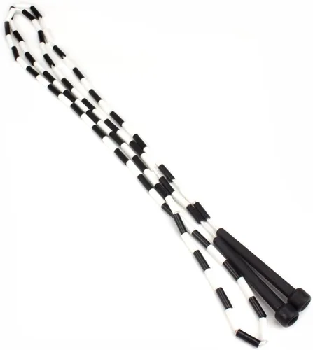 Miniatura 2 de K-Roo Sports Jump Rope con segmentación de cuentas de plástico Negro/Blanco