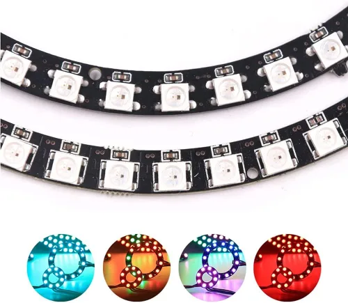 Miniatura 4 de Anillo LED WS2812 de 24 bits con cable SM2.54-3P, 24 x WS2812B 5050 RGB LED módulo a todo color DC5V con controladores integrados programables