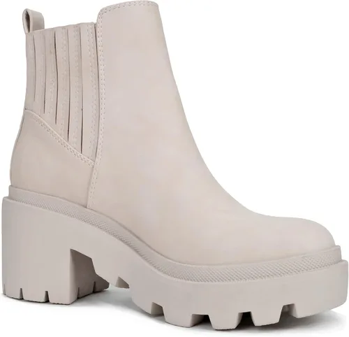 Miniatura 4 de Soda RABBET Botas de tobillo con suela gruesa para mujer doble gore Chelsea