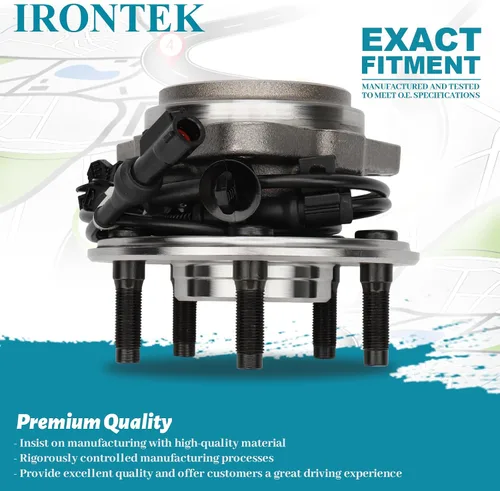 Miniatura 5 de IRONTEK 4WD 515003 Conjunto de cojinete de rueda delantera y cubo para Ford 1995-2001 Explorer, 2001-2003 Explorer Sport Trac, 2000-2009 Ranger