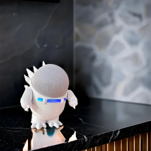 Miniatura 8 de Splin Soporte de mesa compatible con Amazon Alexa Smart Speaker Echo Dot (4ª y 5ª generación) y Apple HomePod Mini, estilo Echosaurus (blanco)
