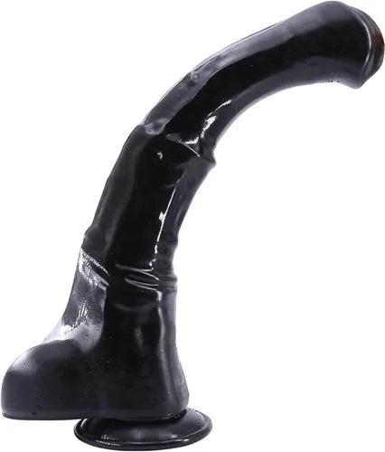 Miniatura 6 de Consoladro grueso de caballo, consolador animal negro enorme de 15 pulgadas, consolador anal largo con ventosa para parejas de hombres y mujeres