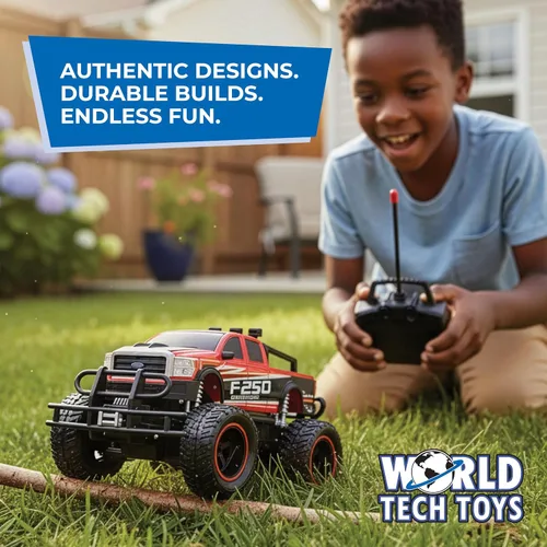 Miniatura 6 de World Tech Toys Ford F-250 Super Duty 1:24 RC Monster Truck – Eléctrico – Neumáticos todo terreno – Control de radio de función completa