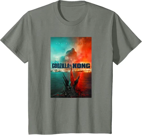 Miniatura 51 de Godzilla vs Kong - Camiseta oficial con póster, Negro