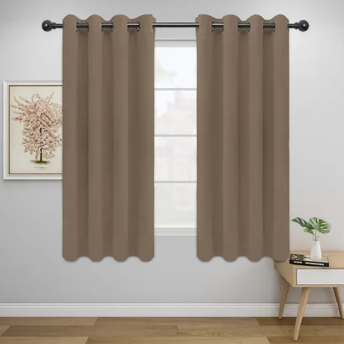 Miniatura 40 de Easy-Going - Cortinas opacas para dormitorio, aislamiento térmico sólido con ojales, cortinas de ventana para reducción de ruido, cortinas