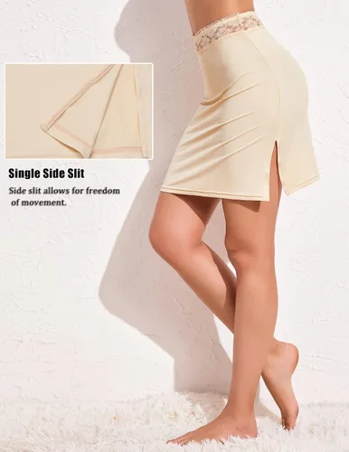 Miniatura 3 de Avidlove Media falda con encaje floral para mujer