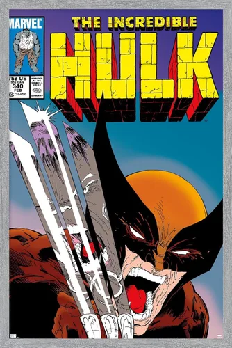 Miniatura 14 de Marvel Comics X-Men - Póster de pared de Wolverine Incredible Hulk #340, 34 pulgadas de largo x 22.4 pulgadas de ancho, versión premium sin marco