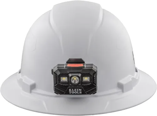 Miniatura 11 de Klein Tools 60406RL - Casco duro, linterna frontal recargable, sin ventilación, estilo de ala completa, acolchada, auto-absorbente, resistente al