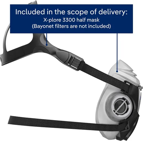 Miniatura 5 de Dräger X-plore 3300 Máscara respiradora de media cara, aprobada por NIOSH