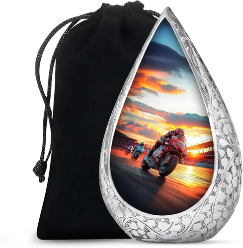 Miniatura 16 de Urnas de motocicleta para cenizas para adultos, hombres y mujeres, pequeñas urnas de recuerdo de motocicleta para cenizas de hombre, urna