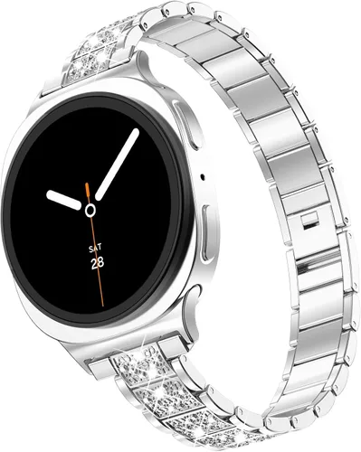 Miniatura 25 de KADES Compatible with Samsung Galaxy Watch 8/8 Classic / 7/6 / 5/4 Band, 40mm 44mm 45mm 47mm, Luxury Diamond Bracelet Chain Band for Women, Bling