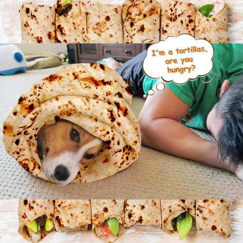 Miniatura 2 de Manta de tortilla tamaño adulto, manta de burrito de 71 pulgadas, regalos divertidos novedosos para novia, novio, manta de franela suave y cómoda
