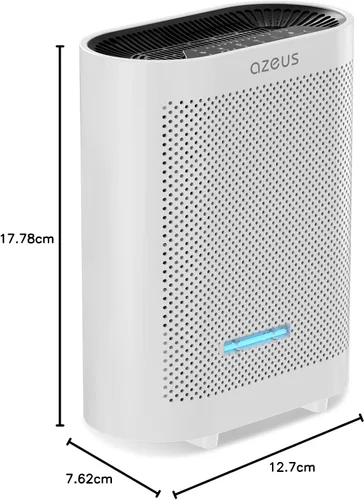 Miniatura 8 de Azeus Purificador de aire True HEPA GL-FS32 Sistema de filtración de 4 etapas, funcionamiento ultrasilencioso y sensor de calidad del aire, ideal