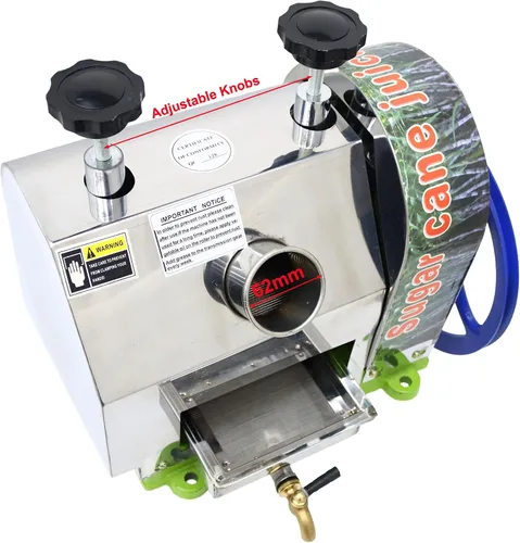 Miniatura 5 de Exprimidor de caña de azúcar, extractor manual de jugo de caña de azúcar, entrada de 2.4 pulgadas, 330 lbs/h, salida de tres rodillos, exprimidor