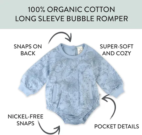 Miniatura 3 de HonestBaby Multipack Short Romper Sets and Dresses 100% Organic Cotton for Infant Baby and Toddler Boys, Girls, Unisex