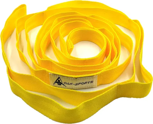 Miniatura 16 de Correa de estiramiento con bucles para yoga, correa de estiramiento para terapia física, correa de ejercicio no elástica para pilates, danza y Negro