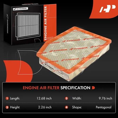 Miniatura 2 de A-Premium Filtro de aire de motor de 2 piezas compatible con Cadillac Escalade ESV y Chevrolet Silverado 1500, Suburban, Tahoe y GMC Sierra 1500