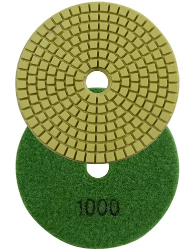 Miniatura 18 de Almohadillas húmedas de pulido de diamante de 4 pulgadas para lijar piedra mármol granito encimera 7 piezas conjunto de grano mixto 50-3000