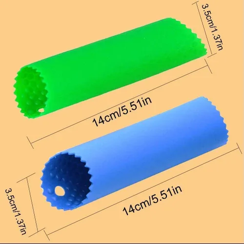 Miniatura 4 de Juego de 2 peladores de silicona Easy Roll Tube útil ajo sin olor herramienta de cocina (rojo, negro)