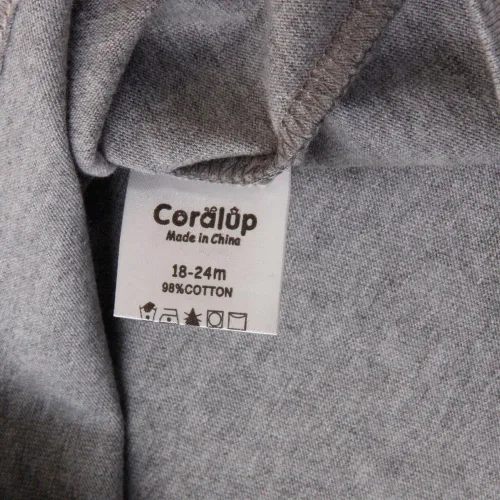 Miniatura 6 de Conjunto unisex de algodón de 2 piezas de camisa y pantalones de manga larga para niños pequeños