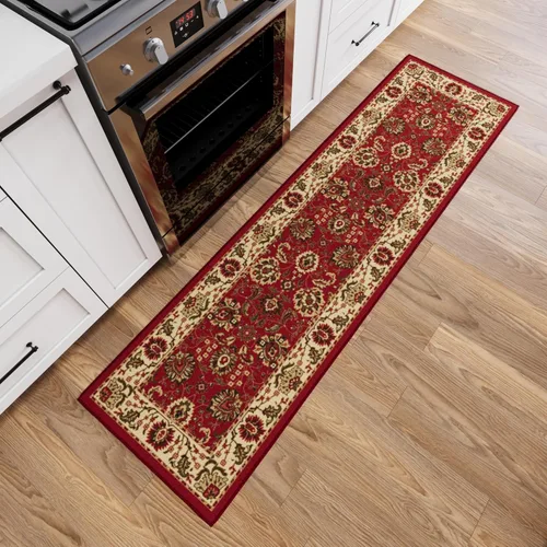 Miniatura 26 de Ottomanson Alfombra de 5 x 6,6 pies para sala de estar, alfombra oriental para dormitorio - alfombra grande para piso antideslizante y duradera