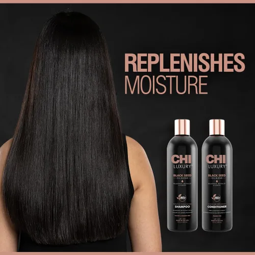 Miniatura 3 de CHI Brand Luxury Black Seed Oil Blend Champú de limpieza suave y acondicionador de reposición de humedad, 12 onzas líquidas cada uno (paquete de 2)