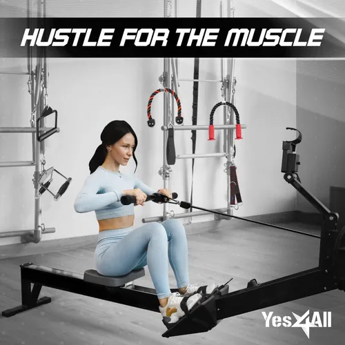 Miniatura 7 de Yes4All Cable Machine Attachment, Row Handles, Tricep Rope, Straight Bar, V Bar, LAT Pulldown Accessories Load 880 LB for Home Gym G. Cuerda
