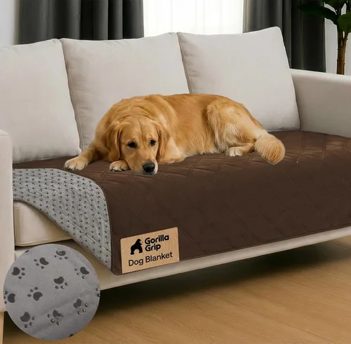 Miniatura 29 de GORILLA GRIP® Manta impermeable para perro, funda de sofá a prueba de fugas para perros, parte trasera de agarre de silicona, protege el sofá