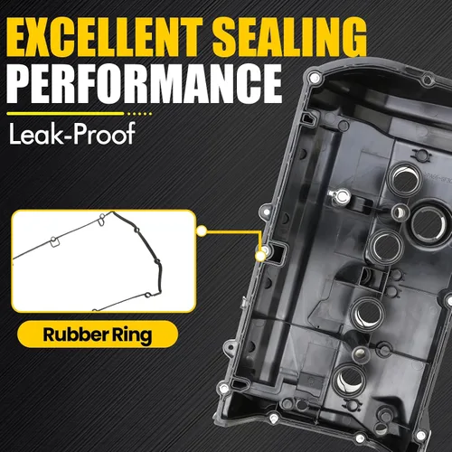Miniatura 4 de Tapa de válvula con junta, pernos y tapa para Mini Cooper S R55 R56 R57 R58 R59 R60 R61 L4 1.6L Reemplazar 11127646552 11127603390
