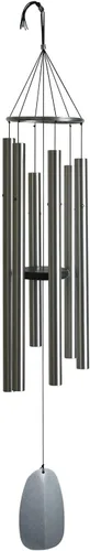 Miniatura 12 de Woodstock Chimes Signature Collection, Campanas del Paraíso, Plata Antigua 32", Campanillas de Viento de Diseños Decorativos para Exteriores, Patio