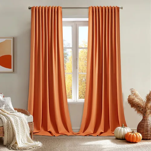 Miniatura 16 de MIULEE Cortinas opacas con pestaña trasera de 63 pulgadas de largo, juego de 2 paneles para sala de estar, dormitorio, privacidad, bolsillo