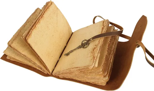 Miniatura 2 de Diario de Cuero Vintage Diario de Viaje Retro, Un Cuaderno de Papel Hecho a Mano Exclusivo con Diario Encuadernado en Cuero con Llave Diario Vintage