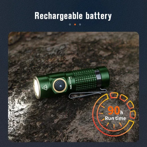 Miniatura 9 de NICRON Linterna EDC C1 Recargable, 1200 Lúmenes Altos Luz de Bolsillo con Carga Tipo C con Imán en la Cola - Linterna Pequeña y Potente con Clip