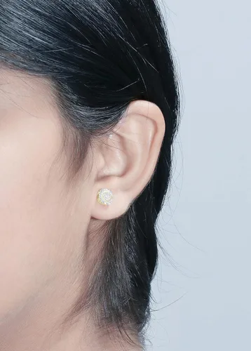 Miniatura 2 de Dazzlingrock Collection Pendientes redondos de diamantes blancos de 0,30 quilates