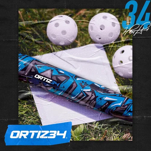 Miniatura 5 de Ortiz34 Juego de bate y pelota – Juego de bate y pelota de plástico de grafiti – David Ortiz juego de béisbol para el patio trasero para jóvenes