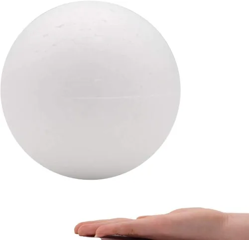 Miniatura 5 de Crafare Paquete de 2 bolas de espuma grandes de 8 pulgadas, color blanco, lisas, para bodas, vacaciones, Navidad, manualidades y proyectos