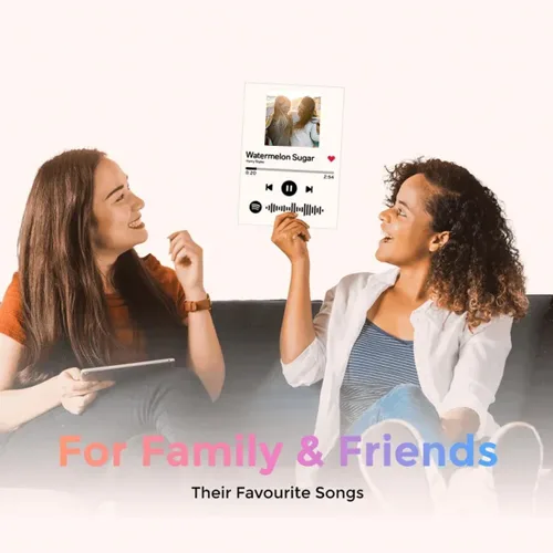 Miniatura 6 de NOVASGAFF Regalo de foto personalizado, álbum de música, placa de vidrio acrílico personalizada con imagen, canción favorita personalizada con foto