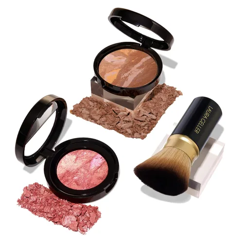 Miniatura 13 de Laura Geller New York Kit de Rubor 40+ Club Blush-n-Balance de 3 piezas: Base correctora horneada Balance-N-Brighten, Porcelain + brocha Kabuki
