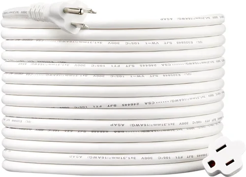 Miniatura 17 de Amazon Basics Cable de extensión, 13 amperios, 125 V, 20 pies, color negro, paquete de 2