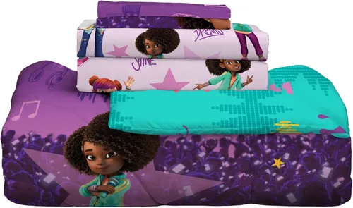 Miniatura 6 de Franco - Juego de edredón y sábanas reversibles de microfibra, supersuave y acogedor, para niños, con funda, 7 piezas, tamaño matrimonial, El mundo