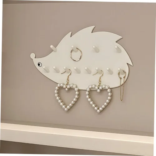 Miniatura 3 de Organizador de joyas colgante de pared gancho estante adhesivo almacenamiento de joyas montaje en pared organizador de joyas soporte de exhibición