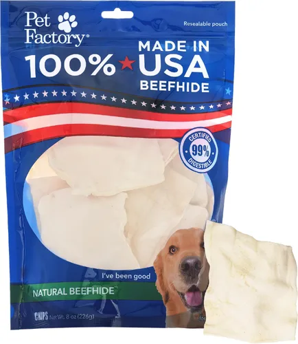 Miniatura 13 de Pet Factory 100% fabricado en Estados Unidos, rollo de piel de res de 12 pulgadas, sabor natural, 1 unidad/1 paquete