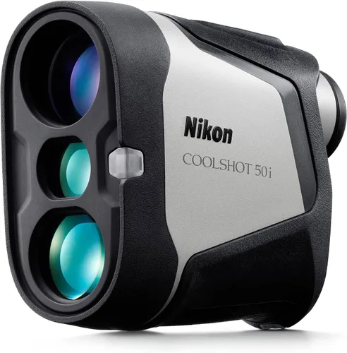 Nikon Telémetro de golf COOLSHOT 50i | Telémetro láser con soporte magnético, pendiente, pantalla OLED y 5 años de garantía | Modelo oficial Nikon