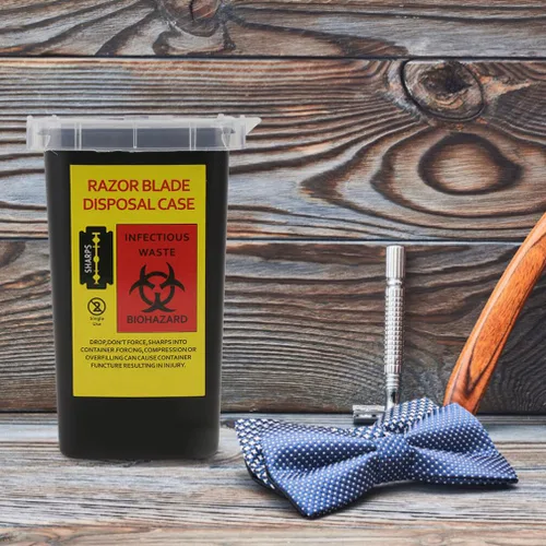 Miniatura 5 de LALAFINA Soporte de reciclaje para peluquería usado Banco Shalon Barber Recolectar Tienda de almacenamiento de fábrica Barbería Contenedor Cuchillas