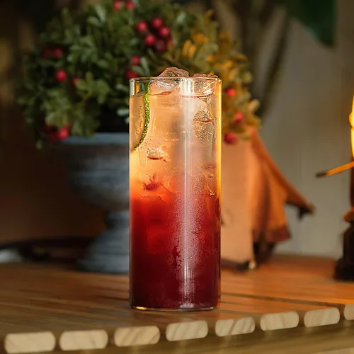 Miniatura 3 de LUXU Vasos para beber de 12 onzas, juego de 4 vasos altos finos, cristalería de bar elegante para agua, jugo, cerveza, bebidas y cócteles y bebidas