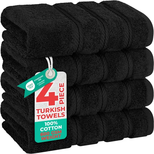 Miniatura 67 de American Soft Linen - Juego de 4 toallas, 100% de algodón turco, 27 x 54 pulgadas, tamaño extragrande, toallas para la ducha, color amarillo