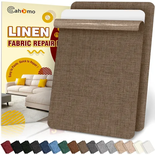 Miniatura 31 de Cahomo - Cinta de reparación de lino 4x79 pulgadas, parches de tela autoadhesivos, kit de cinta adhesiva de lino, cinta adhesiva de reparación