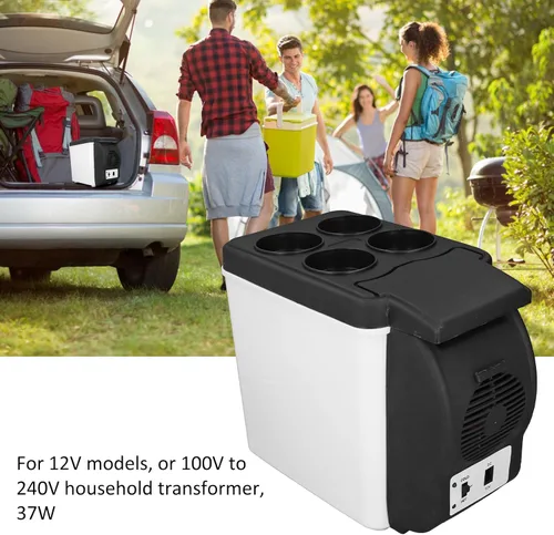 Miniatura 5 de Pssopp Refrigerador portátil de 6 litros, refrigerador eléctrico portátil de 6 litros, mini nevera portátil para dormitorios, automóviles, oficinas