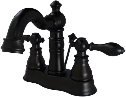 Miniatura 4 de Kingston Brass Fauceture FSC1606ACL American Classic - Grifo de baño central de 4 pulgadas con ventana emergente de latón, bronce Nápoles, alcance